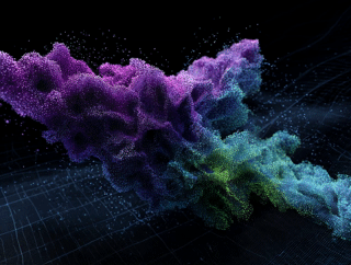 Topographic data mapped across a coordinate field