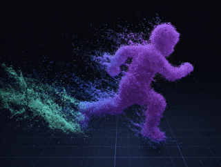 An entity moving through the latent space