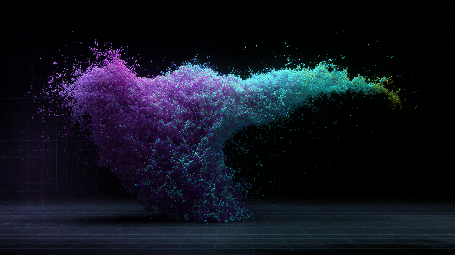 Two particle masses pulling together to form a cluster
